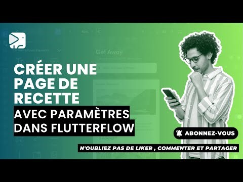 Page de recette avec paramètres dans FlutterFlow