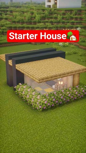 Minecraft Starter House Tutorial 🏠 | Easy Survival Base #Minecraft