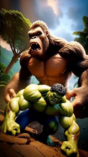 HULK vs KING KONG 😱 Final Battle in Jungle #hulk #kingkong #spiderman