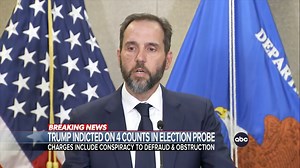 222K views · 9K reactions | Former Pres. Donald Trump has been indicted on charges related to his alleged efforts to overturn the will of the voters in the 2020 election. Pierre Thomas has the latest. https://trib.al/8cqUVGL | ABC World News Tonight with David Muir | Facebook