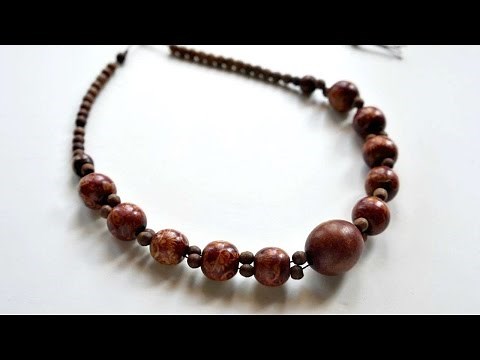 How To Create A Pretty Wooden Beaded Necklace - DIY Crafts Tutorial - Guidecentral
