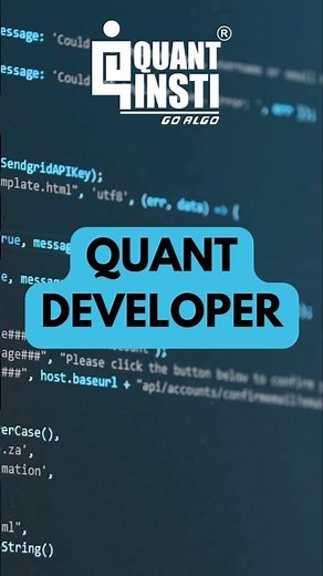 What is a Quant Developer? | Quant Developer explained in 1 minute #quant #quanttrading