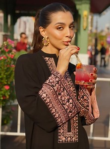 16K views · 84 reactions | Midnight Blossom A chic black ensemble with delicate embroidery, effortless comfort, and timeless charm for any occasion. Available for limited period for delivery before Eid | Zainab Chottani | Facebook