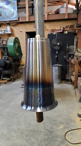 81K views · 57 reactions | Here is the vase tooling up again only this time it's 16ga cold rolled steel getting shoved over the die. This one is the bell that was shown on my story. I got this one stuck for about 10 minutes. It took an oak stick and some serious heat to get this one off the die. #metalspinning #metalspinner #metalforming #metalart #metalartist #steel #steelforming #steelspinning #bells | Northwest Metal Spinning | Facebook