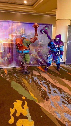 Skeletor vs Man-At-Arms battle at Orlando MegaCon 2026.