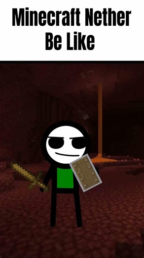 Minecraft Nether be Like #animation #memes #shorts