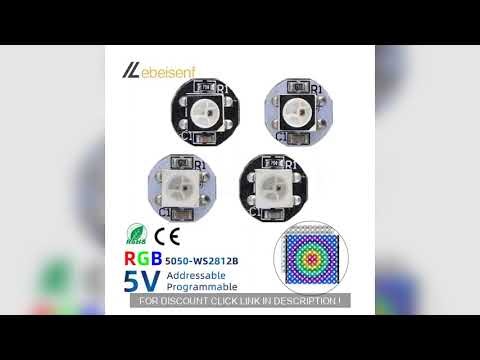 Dia 10mm Full Color LED Lights Board DC 5V Individually Addressable WS