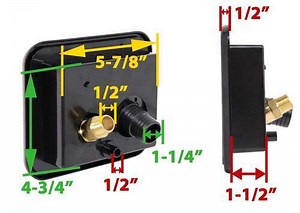 Valterra Lockable Dual RV Water Inlets - City Water and Gravity Fill - Brass Valve Valterra RV Water