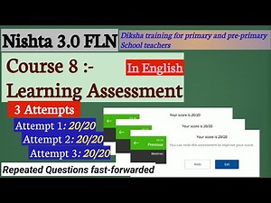 Nishtha 3.0 module 8 answers || Learning Assessment quiz answers (Diksha) ( Nishtha Course 8)