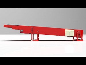3D design model of 3 section telescopic belt conveyor loading and unloading belt conveyor