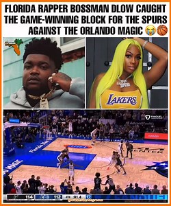 Bossman Dlow caught the game-winning block at the Orlando Magic game while with his girlfriend Diamond The Body 🏀😂 | Florida Promo