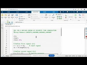 Signals & Systems: Discrete Time Convolution in MATLAB Explained