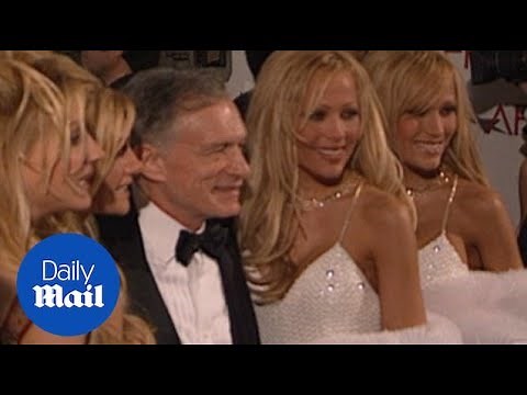 Hugh Hefner with Playmate girlfriend Sandy Bentley back in 2000 - Daily Mail