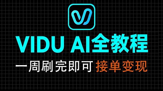 【VIDU AI教程】全网最良心最全的AI视频，零基础到精通教程！基础软件 实用技巧 实操案例教程！最适合小白入门的VIDU AI教程！！！丨附AI大礼包