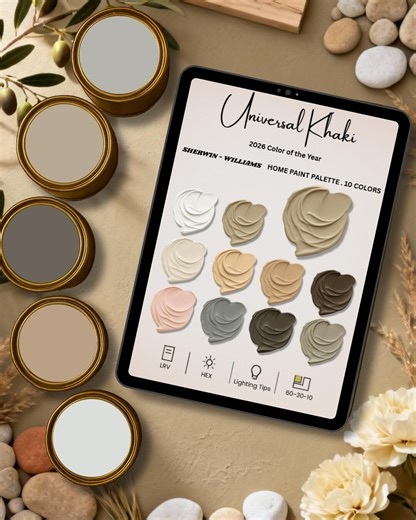 Universal Khaki Sherwin-williams Paint Palette – Warm Neutral Earthy Tones (digital Download) - Etsy