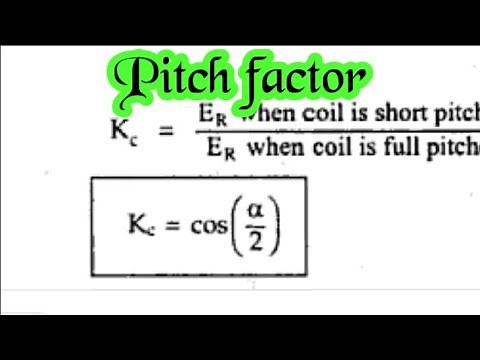 Pitch factor in alternator