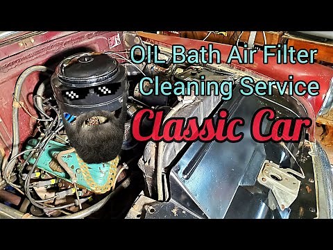 Classic Car Oil Bath Air Filter Service. The Way GM Said To Do It. Not OSHA Approved.