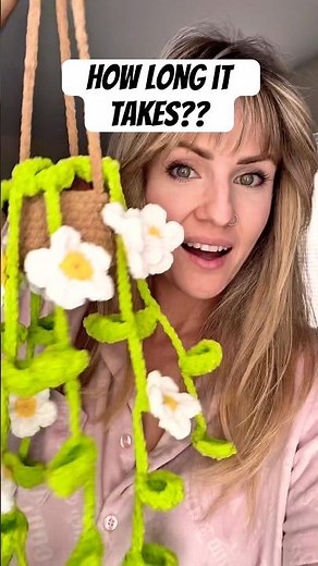 Crochet Hanging Plant Kit 🌱 Beginner Amigurumi Pattern with Daisies