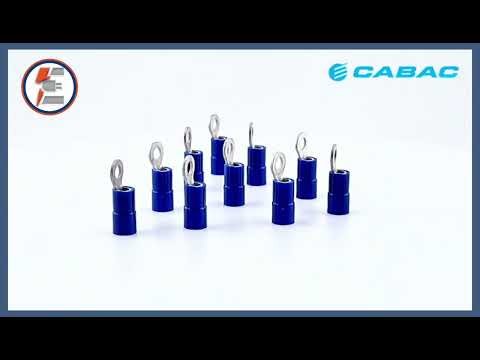 CABAC RT2-3 Ring Terminal – 3mm Stud Blue 1.0–2.6mm (100pcs)
