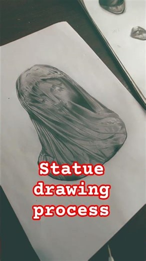 Drawing process of a statue... pls like and subscribe 😘 #drawing #statue #statueArt #drawingprocess