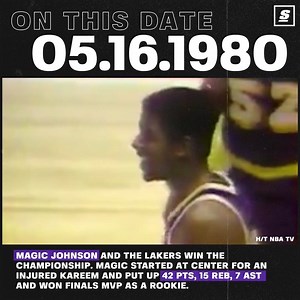 39 years ago, Magic Johnson put on a show for the ages, playing all 5 positions to take the title for LA. 🏆 🎩 | theScore