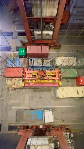 Container Handling with RTG Crane | Port Work #craneoperator #containerhandling #portlife #rtgcrane
