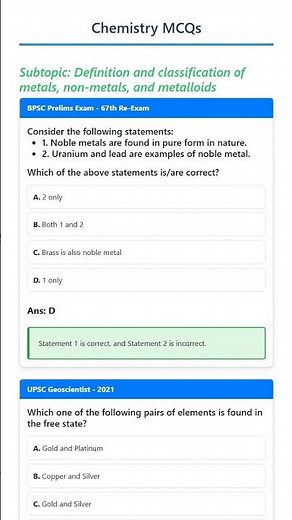 Definition and classification of metals, non-metals, and metalloids