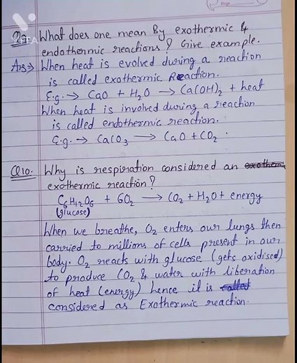 Science Chapter 1 chemical reactions and equations exercise solutions ( class 10th)