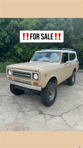 🚙 FOR SALE: 1979 International Scout II 📍 Winston, Georgia Tan body ✔️ White hard top ✔️ Classic 4x4 soul ✔️ This Scout II isn’t a trailer queen—and that’s what makes it great. The body has its flaws, but it’s structurally sound and ready for someone who appreciates honest metal and timeless design. Whether you’re looking for a solid weekend warrior or a killer restoration platform, this is your starting point. Runs strong, turns heads, and has plenty of potential for someone who knows what th