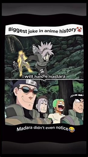 Biggest joke in anime history 🤡 Naruto funny meme 😂 #shorts #naruto #anime #madara #sakura