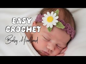 Elegant Crochet Baby Headband | Handmade Baby Shower Gift