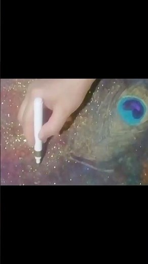 Title :DIY Peacock Feather Art | Handmade with Marker & Oil Colors | Creative Wall Decor Idea
