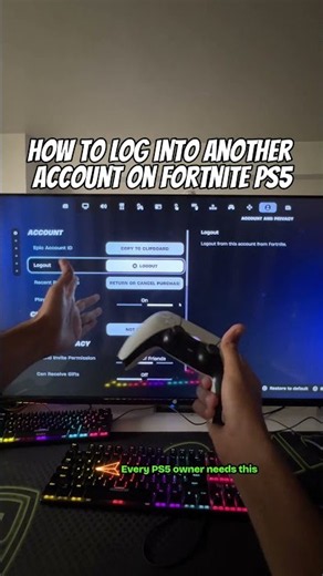 How to Log into Another Account on Fortnite PS5