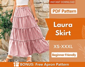 Maxi Skirt Pattern | Skirt Sewing Pattern | Women Skirt Pattern | Sewing Patterns | Women Sewing Pattern, Long Skirt Pattern, Tiered Skirt - Etsy