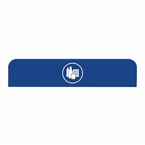 Rubbermaid® 1961594 Configure Blue Mixed Recycling Sign for 45 Gallon Waste Recycling Container