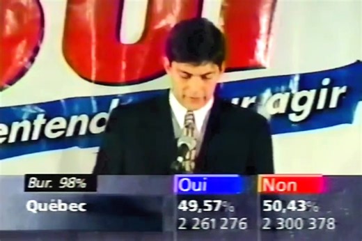 ⚜ #MarioDumont 1995 ⚜ — «Le 🇨🇦 #Canada n'existe que sur papier! Le monde entier voit que 1 des 2 peuples fondateurs n'en fait pas partie. Le ⚜️ #Québec ne fait pas vraiment partie du Canada quand près de 1 québécois sur 2 dit «OUI» et l'emporte dans la majorité des régions!» #PaysQc #Québeclibre #indépendance #Québec #référendum #Volde95 #référendum1995 #mtl #mtlmoments #mtlblog #OuiQc #régions #ADQ | Pays Québec