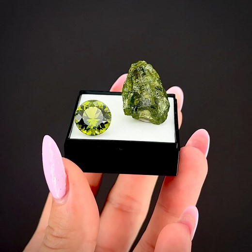 8.4K views · 346 reactions | Forsterite var. Peridot (Rough 40.41 ct...