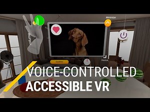 A voice-controlled digital hand for hands free virtual reality.