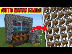 Easy Automatic WOOD Farm Tutorial for Minecraft Bedrock Edition 1.20! ( Fastest Wood Farm)