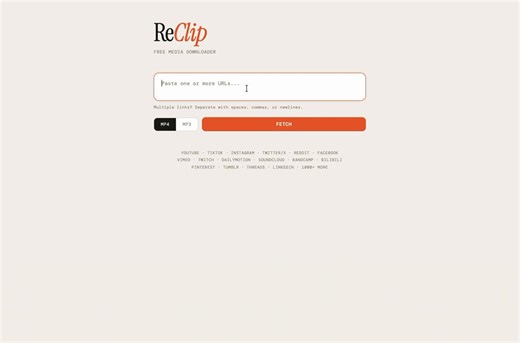 Someone built a self-hosted video downloader that pulls from 1000+ sites in 150 lines of Python.MP4 or MP3, bulk URLs, quality picker, no frameworks, no build step.One command and it runs locally forever.