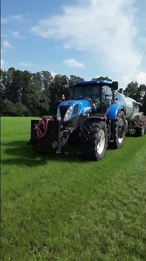 New Holland T7 + Duport Tank #agri #dj #newholland #farming #viral
