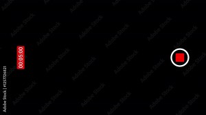 Horizontal smart phone camera screen recording overlay frame with transparent background, Smartphone video camera recording overlay frame with timecode counter