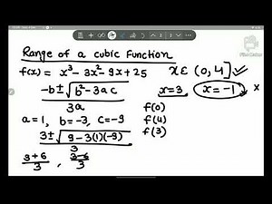 Range of a Cubic Functions | Concept Video # 1