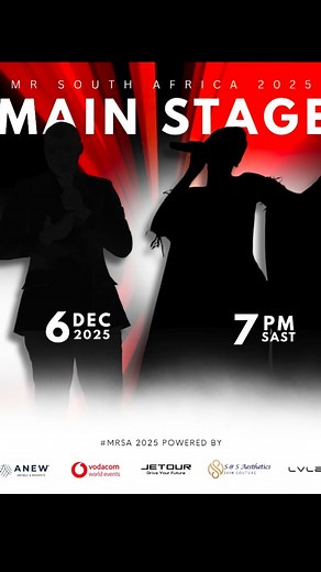 SOUTH AFRICA, ARE YOU READY? She is the queen of golden vocals, he is the king with the silver tongue.... Can you guess your #MRSA2025 Main stage host & Performer? Mr South Africa is proudly powered by @sands_aesthetics @jetour_south_africa , @vcwe_worldevents & @anewhotels #mrsa #mrsa2025 #mistersouthafrica2025 #mistersouthafrica #mrsouthafrica #mrsouthafrica2025 #mrsa2025 #mrsouthafrica #mistersouthafrica #mistersouthafrica2025 #mrsouthafrica2025 | Mr. South Africa