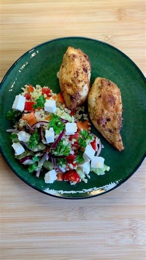 Fresh Bulgur Salad with Feta ❤️