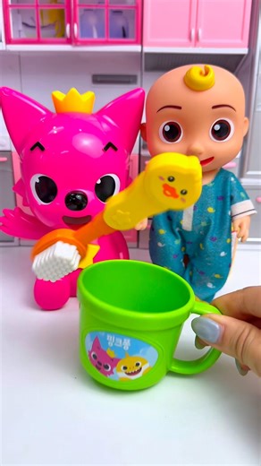ASMR Unboxing Cocomelon & Pinkfong Bath Toy | Satisfying Toy Sounds #shorts