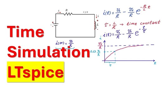 LTspice中的时域仿真（瞬态仿真） - 仿真RL电路的阶跃响应