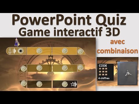 PowerPoint Quiz Game interactif 3D avec code à 4 chiffres