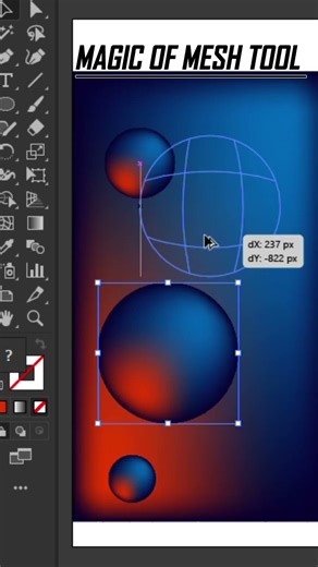 Magic of Mesh tool | Adobe Illustrator #graphicdesign
