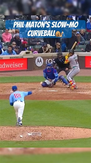 Phil Maton’s SLOW-MO Curveball🐌 #mlb #baseball #cubs #sports #curveball #pitching